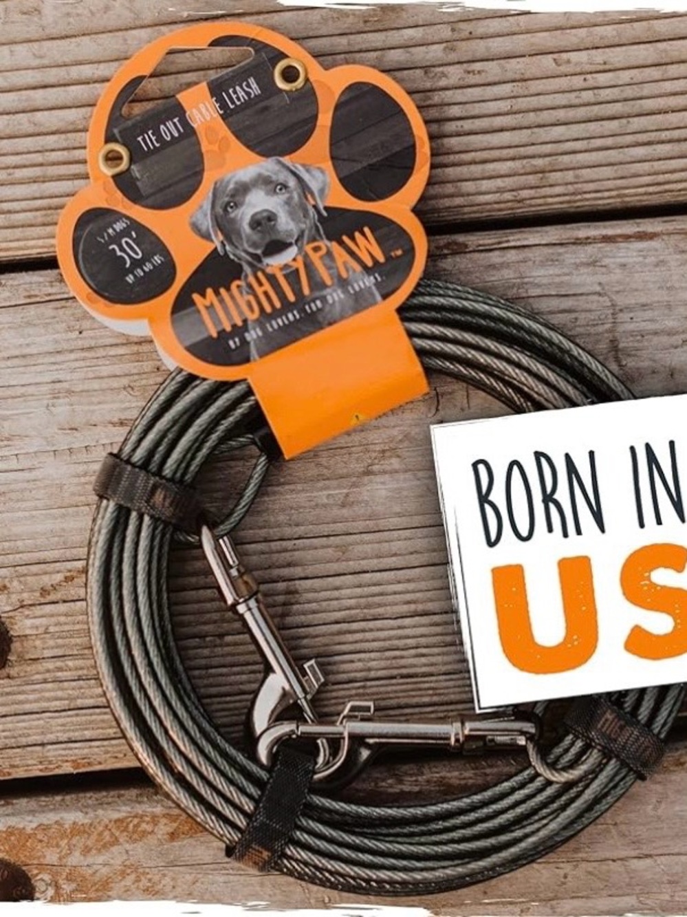 MIGHTY PAW Dogs Tie Out Cable LeasH NWT